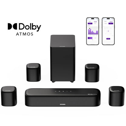 7.1Ch Sound Bar for TV with Dolby Atmos&Smart App Control, Home Theater Sound System Bluetooth Speaker with Subwoofer